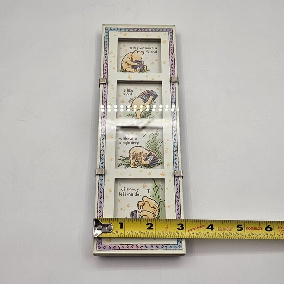 Disney Winnie The Pooh Shadowbox Glass Picture Frame Collage 4 Slot Friendship - Picture 8 of 9